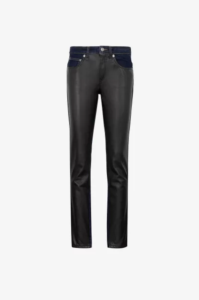 Blu/Nero Consumatore Donna Pantaloni E Shorts Roberto Cavalli Jeans Slim Con Pannello A Contrasto