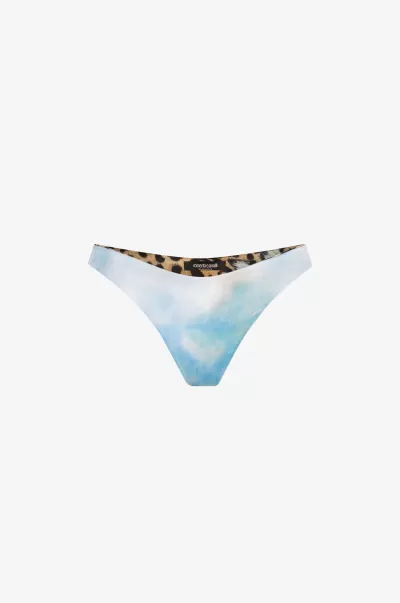 Roberto Cavalli Abbigliamento Mare Multicolor Prezzo Scontato Donna Slip Bikini Con Stampa