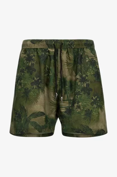 Accattivante Shorts Da Bagno Con Stampa Abbigliamento Mare Camouflage Roberto Cavalli Uomo
