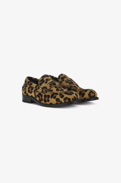Mocassini Leopard Con Monogram Mirror Snake Loafers E Mocassini Esclusivo Roberto Cavalli Uomo Maculato