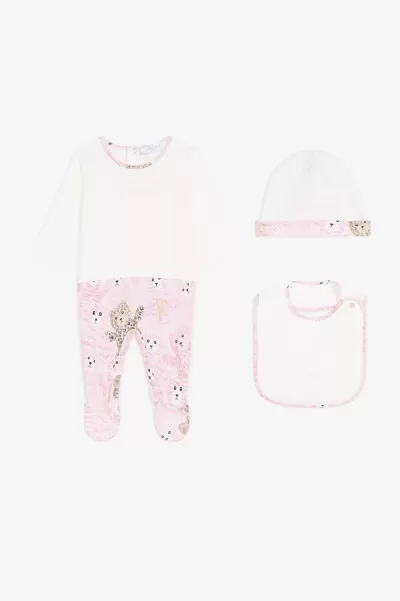 Baby_Pink Abbigliamento Sconto Bambino Completo Con Stampa Teddy Bear Roberto Cavalli