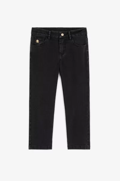 Bambino Jeans Con Monogram Rc Black Abbigliamento Roberto Cavalli Sconto