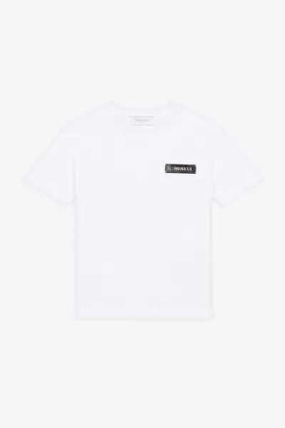 Roberto Cavalli Abbigliamento Optical_White Bambino T-Shirt Con Logo Concorrenza