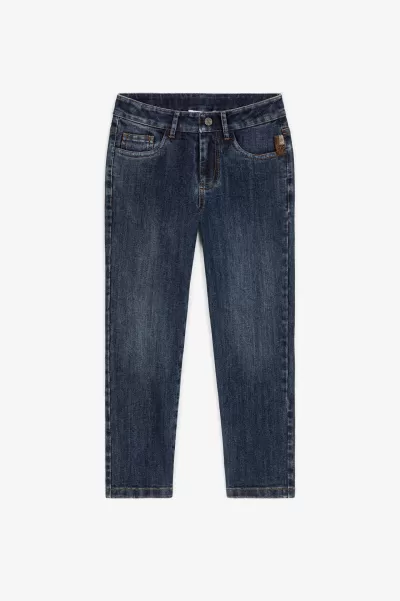 Jeans Con Monogram Rc Medium_Blue Roberto Cavalli Bambino Abbigliamento Carrello Della Spesa