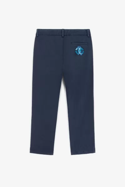 Roberto Cavalli Bambino Navy Abbigliamento Offerta Speciale Pantaloni Con Monogram Rc